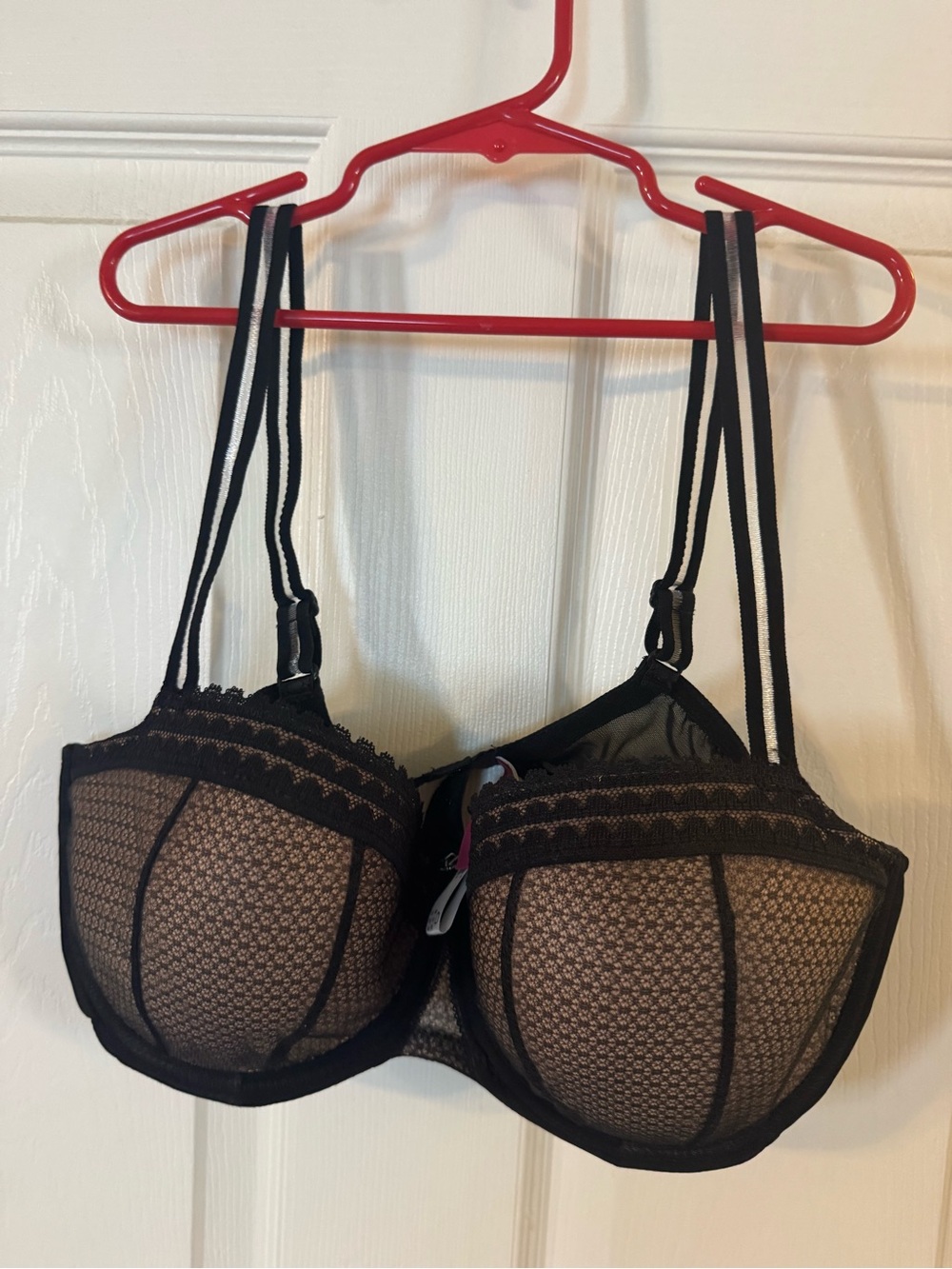 Prima Donna Black Lace and Nude Mesh Underwire Bra